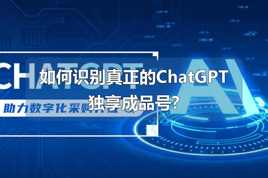 如何识别真正的ChatGPT独享成品号?